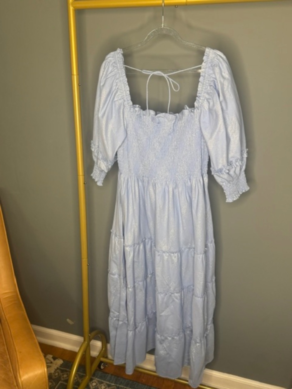NWT Hill House Home Blue Smocked Nap Dress XL